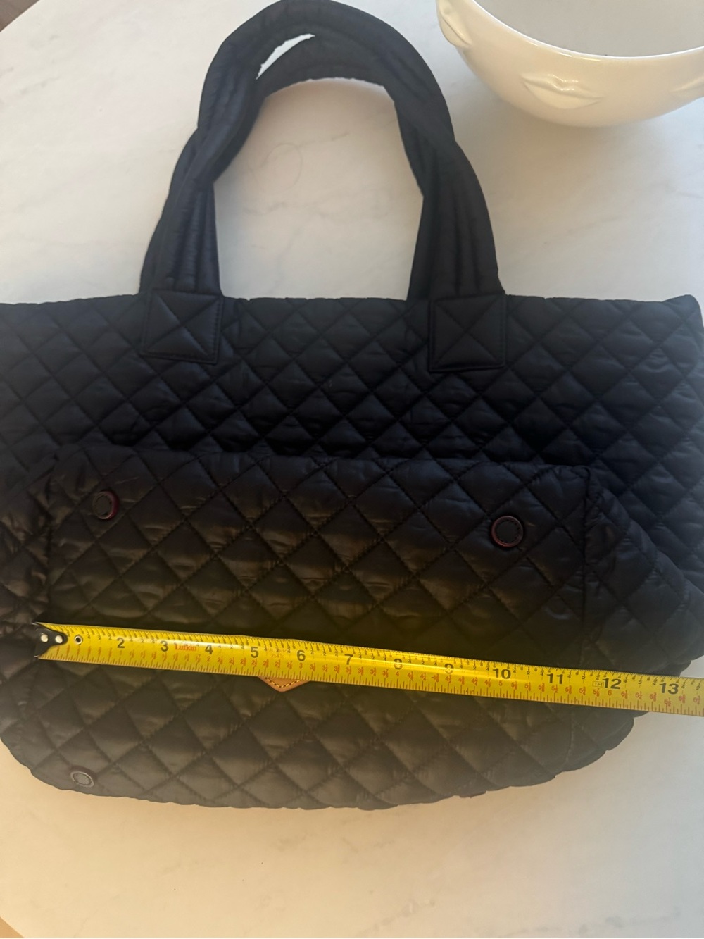 MZ Wallace Quilted Black Tote with Padded Handles - Picture 11 of 12